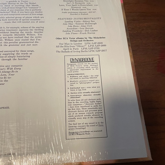 ❤️ Sexy Vintage Music For Romance 1964 RCA Dynagroove Vinyl Record ❤️ - Picture 6 of 10